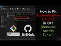HOW TO: Fix git fatal: Authentication failed (Windows Git Bash)