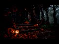 Spooky Victorian Porch Ambience | Crickets, Frogs \u0026 Distant Thunder | Halloween Soundscape