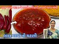 શાક ની પણ જરૂર ના પડે એવી ગરમાગરમ થેપલા,પરોઠા સાથે ખવાતી લાલ મરચાની નવી ચટણી | Lal Marcha Ni Chatni