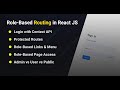 Role Based Authentication and Authorization in React JS |  Role Based Access Control in  React JS