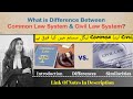 Similarities and Differences between civil and common legal system | Civil law | Common law | law |