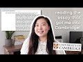 My Cambridge MPhil (Masters) Personal Statement + TIPS! | Ep.3 Oxbridge Application Series