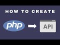 Create a Simple API in PHP and MySQL