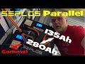 280Ah and 135Ah batteries with different BMS in parallel. See what happens when discharging...