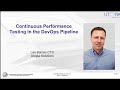 Continuous Performance Testing in the DevOps Pipeline