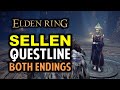 Sorceress Sellen Full Questline \u0026 Locations | Both Endings: Challenge or Assist Sellen | Elden Ring