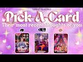 Their most recent THOUGHTS of you.🎀✨💗🥰Pick A Card TAROT reading🥰💗✨🎀