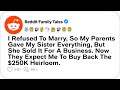 I Refused To Marry, So My Parents Gave My Sister Everything, But She... - Reddit Family Tales