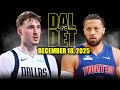 Dallas Mavericks vs Detroit Pistons Full Game Highlights – December 18, 2025 | NBA Season