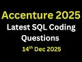 Accenture Technical Assessment SQL Questions | Accenture SQL Questions | Accenture 2026 Oncampus