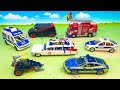 Toy police chase, Police car, Fire Truck, Ghostbusters, Rescue helicopter | Toys Review for Kids