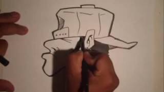 Drawing Marco Throw Up And Graffiti Character Mr Chino