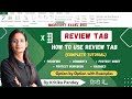 MS Excel Lecture-17 | Excel Review Tab Complete Tutorial in One Shot | Fully Explained | CTA