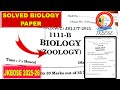 BIOLOGY CLASS 12TH || JKBOSE 2025-26 || SOLVED QUESTIONS || BIOLOGY SOLVED PAPER JKBOSE 2015-26