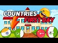 Countries First Day At School (Funny+Entertaining) World Provinces #geography #countryballs