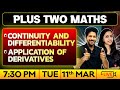 Plus Two Maths Public Exam | Continuity \u0026Diffrentiability | Application Of Derivatives | ExamWinner
