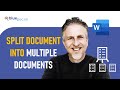 How to Split a Word Document into Multiple Documents