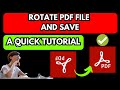 How To Rotate Pdf File And Save