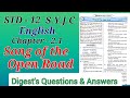 12th. | English | Chapter 2.1 | The Song of the Open Road | Digest's Answers MH Board