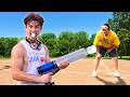 Dodgeball with T-Shirt Cannon