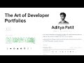 Building a Developer Portfolio - My Practical Tips and Journey (While I Travel)