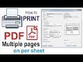 How to print multiple pages on one page pdf
