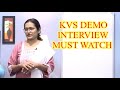 Kvs demo teaching || A must watch