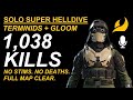 Helldivers 2. SOLO. NO STIMS. No deaths. 1,038 Bug kills. Super Helldive. Full Map Clear. The Gloom.