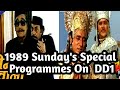 In 1989, 1st January Sunday Special programmes On Doordarshan  // Kya zamana tha