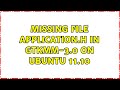 Missing File application.h in gtkmm-3.0 on Ubuntu 11.10 (2 Solutions!!)
