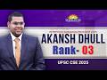 Akansh Dhull, AIR- 03 | UPSC CSE 2025 | Mock Interview (IGP) | Lukmaan IAS