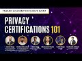 Privacy Certification 101| Tsaaro Academy Exclusive Event | #privacy #101