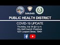 Public Health Department Covid Update July 30, 2020