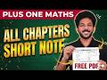 Plus One Maths Public Exam Complete Chapters Short Note ! Exam Winner +1