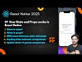 #9 How state and props works in React Native #reactnative #state #props