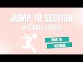 How To Link to Cells - Jump to Section in Google Sheets! 🦘