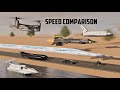 SPEED COMPARISON 3D | Fastest Man Made Objects 3d Comparison