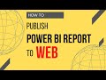 How to publish power bi report to web