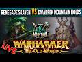 Renegade Skaven vs Dwarfen Mountain Holds -  Warhammer The Old World Live Battle Report