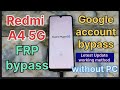 Xiaomi HyperOs 2.0 Redmi A4 5G Android 15 Google Account  (HyperOS) 100% Working Method 2025 #frp