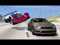 High Speed Traffic Car Crashes #277 - BeamNG Drive | CrashBoomPunk
