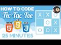 Code Tic Tac Toe Game in HTML CSS and Javascript
