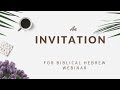 An Invitation For Biblical Hebrew Webinar