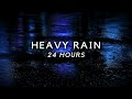 Heavy Rain 24 Hours to End Insomnia Fast. Powerful Rain to Block Noise, Focus or Study better