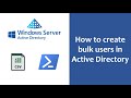 Creating multiple / bulk users in \