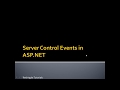 Control Events in ASP.NET (Chapter 6) in Hindi