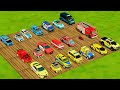 TRANSPORTING CARS, AMBULANCE, POLICE CARS, FIRE TRUCK OF COLORS! WITH TRUCKS! - FS 22