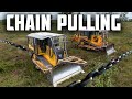 Best BULLDOZERS for land Clearing? CAT D8 \u0026 D7 Chain Pulling