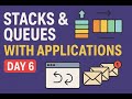 Day 5: Mastering Stacks \u0026 Queues | Concepts \u0026 Real-World Applications 🚀