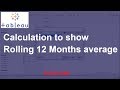 Rolling 12 Months Average calculation